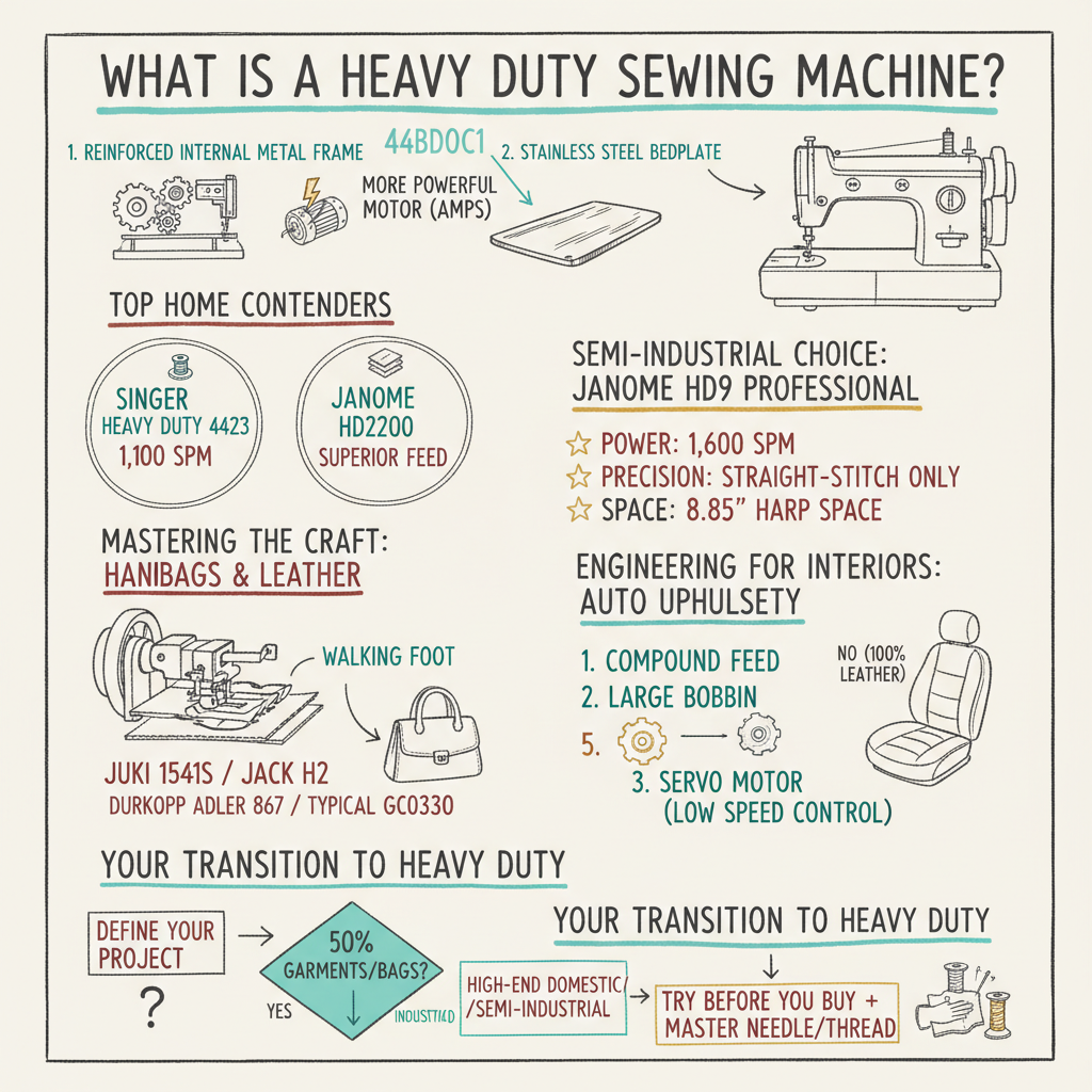 Infographic about what is the best sewing machine for thick fabrics for London Sewing Courses