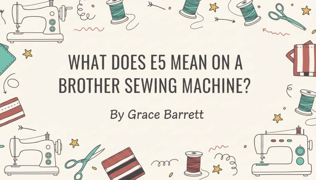 what does e5 mean on a brother sewing machine