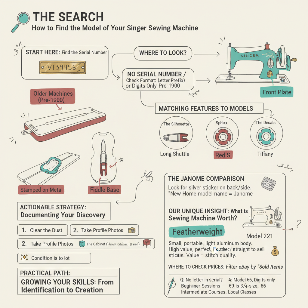 Key takeaways infographic for what model is my singer sewing machine what model is my singer

