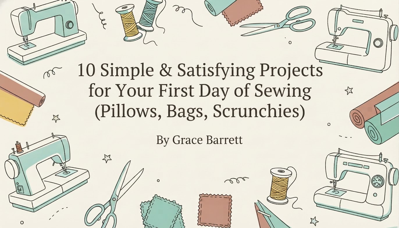 10 Simple & Satisfying Projects for Your First Day of Sewing (Pillows, Bags, Scrunchies)